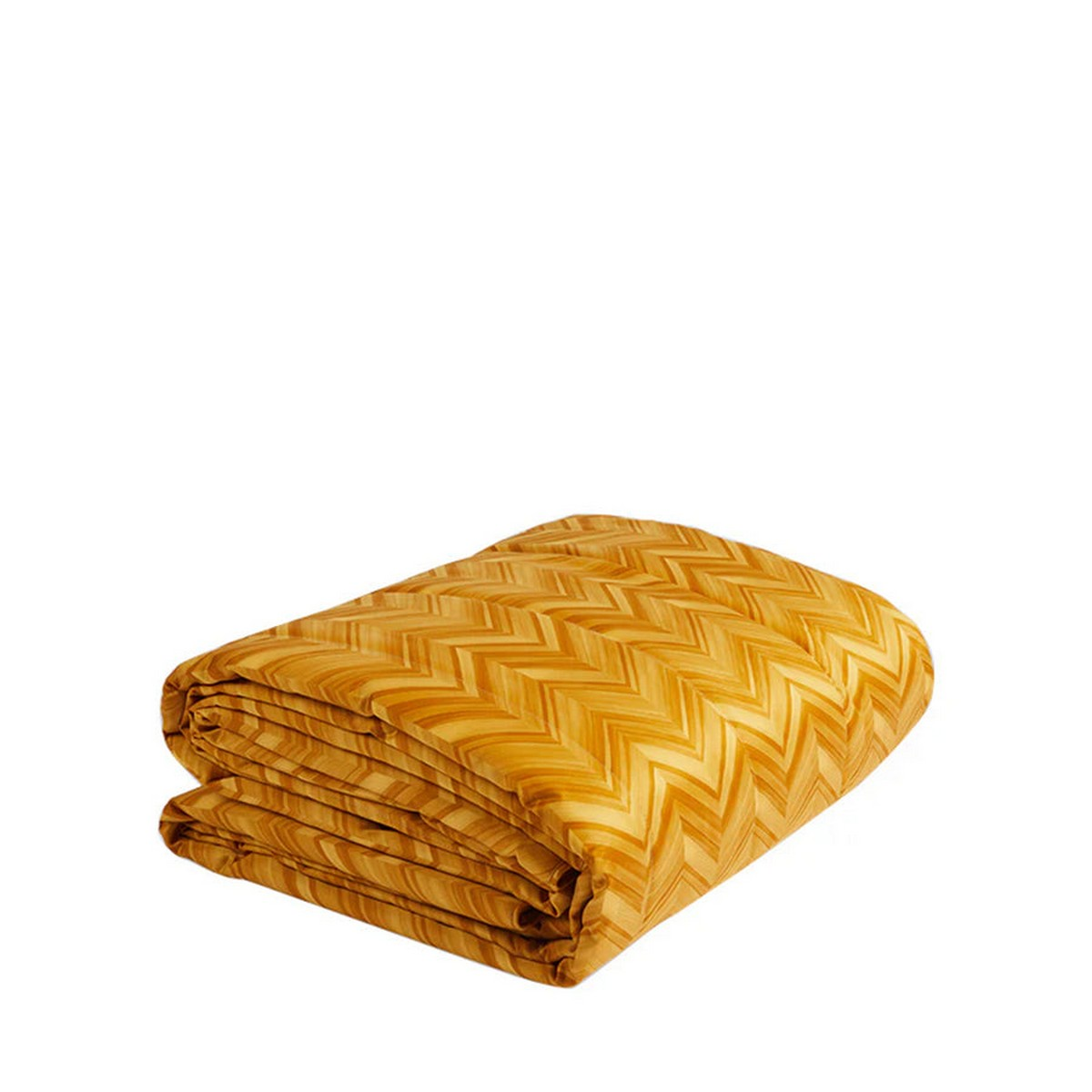 Layers Gold Rengi Kendinden Zigzag Desenli Yatak Örtüsü