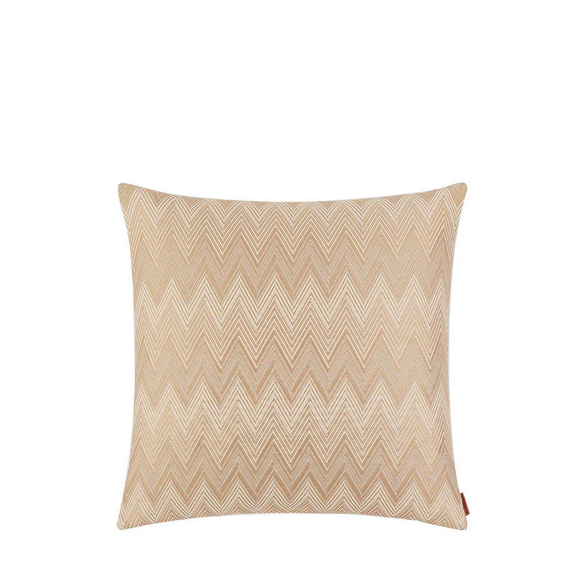 Brest Bej Beyaz Zigzag Desenli Dekoratif Yastık 40 x 40 cm