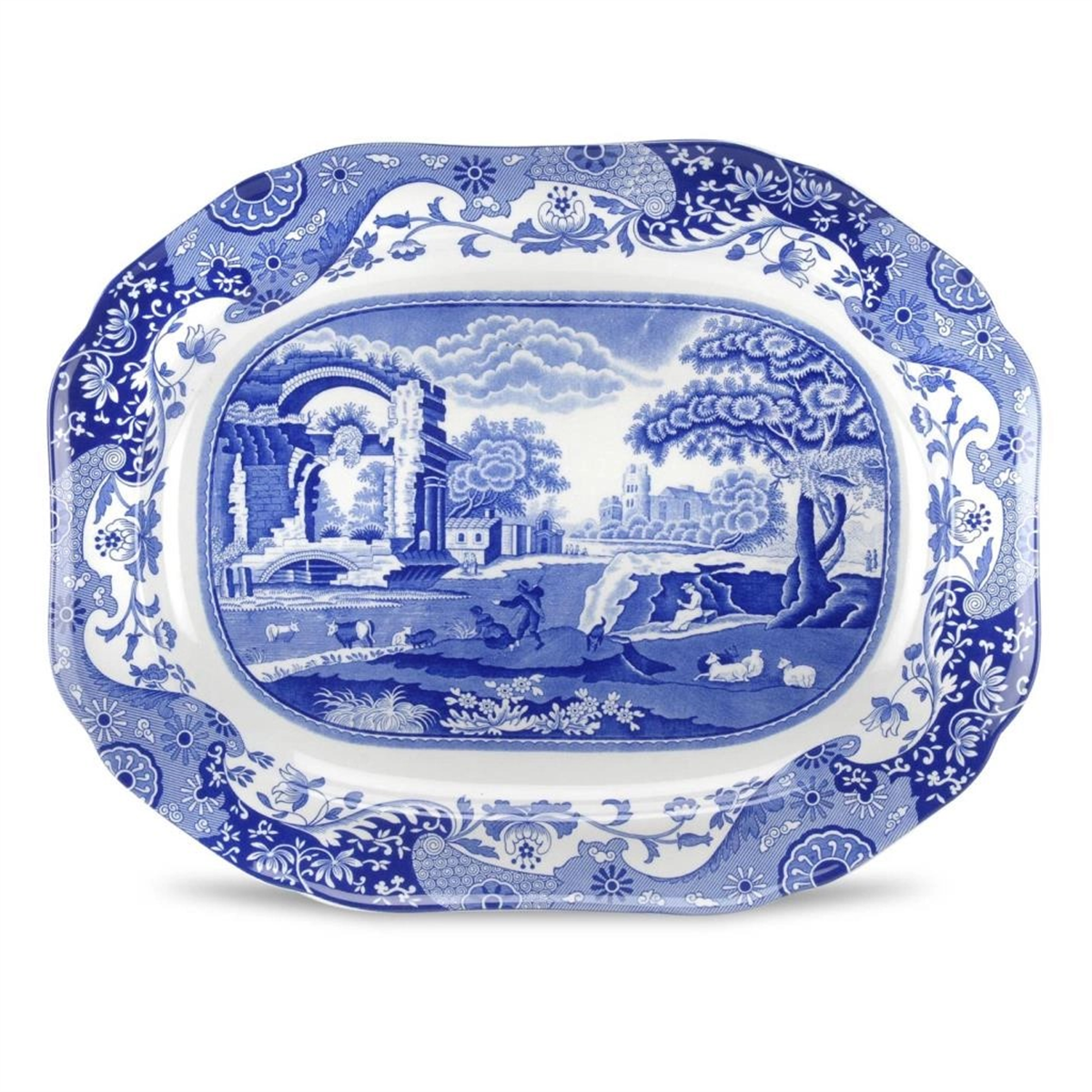 Blue Italian Oval Servis