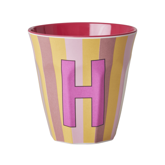 Melamine Striped Tumbler Pink - H