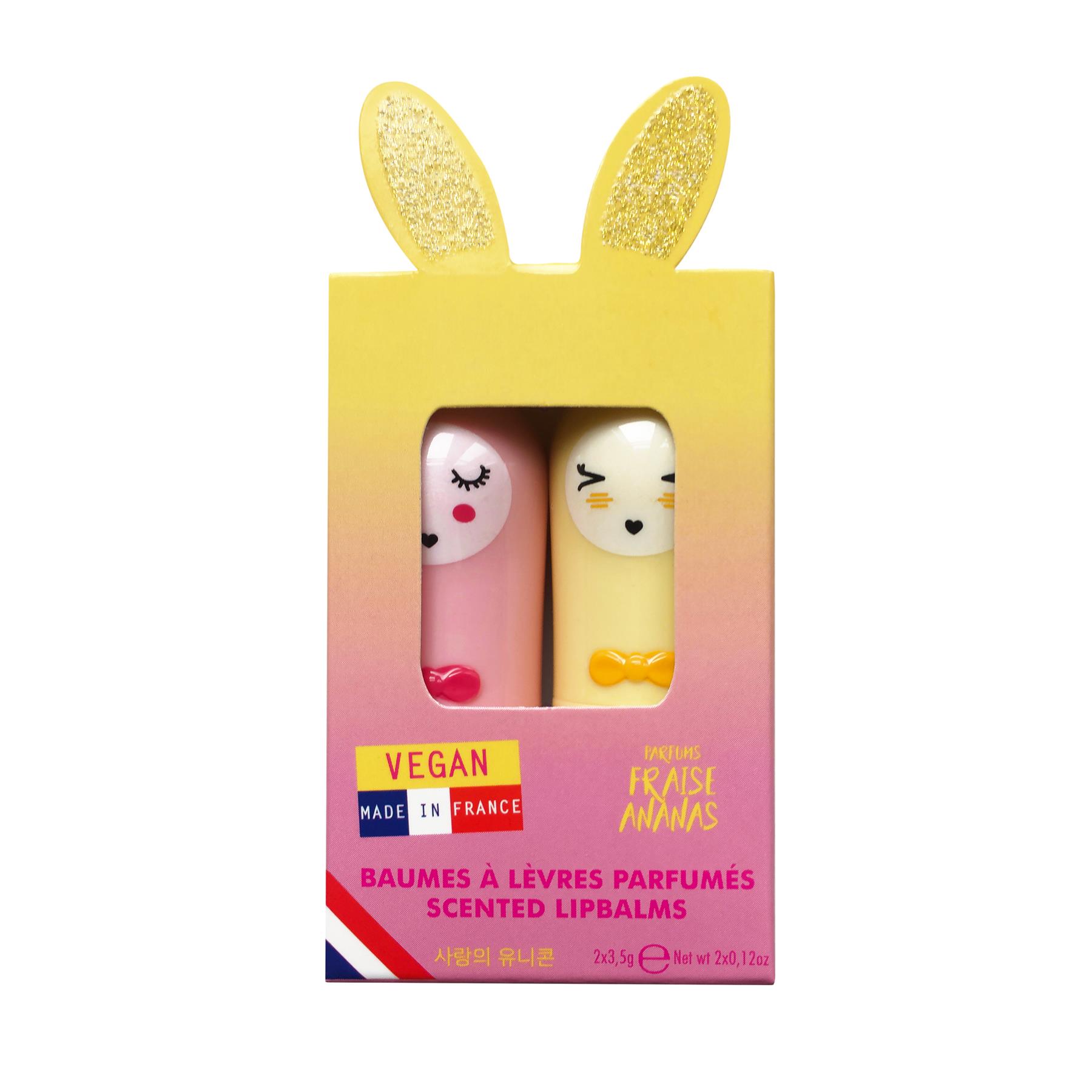 Inuwet - Gold Californie Ananas & Fraise 2'li Lip Balm Seti