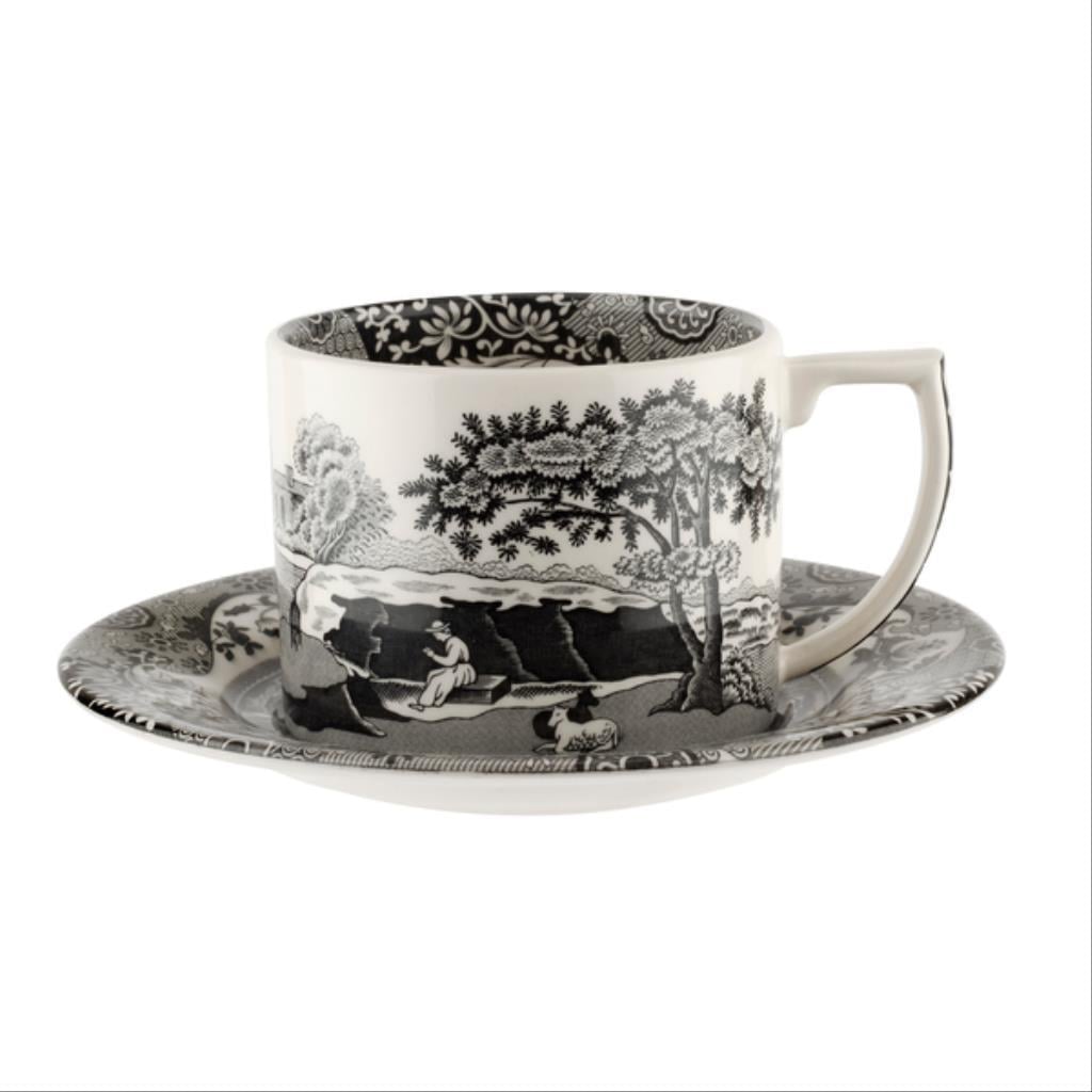 Spode Black Italian Çay Fincanı
