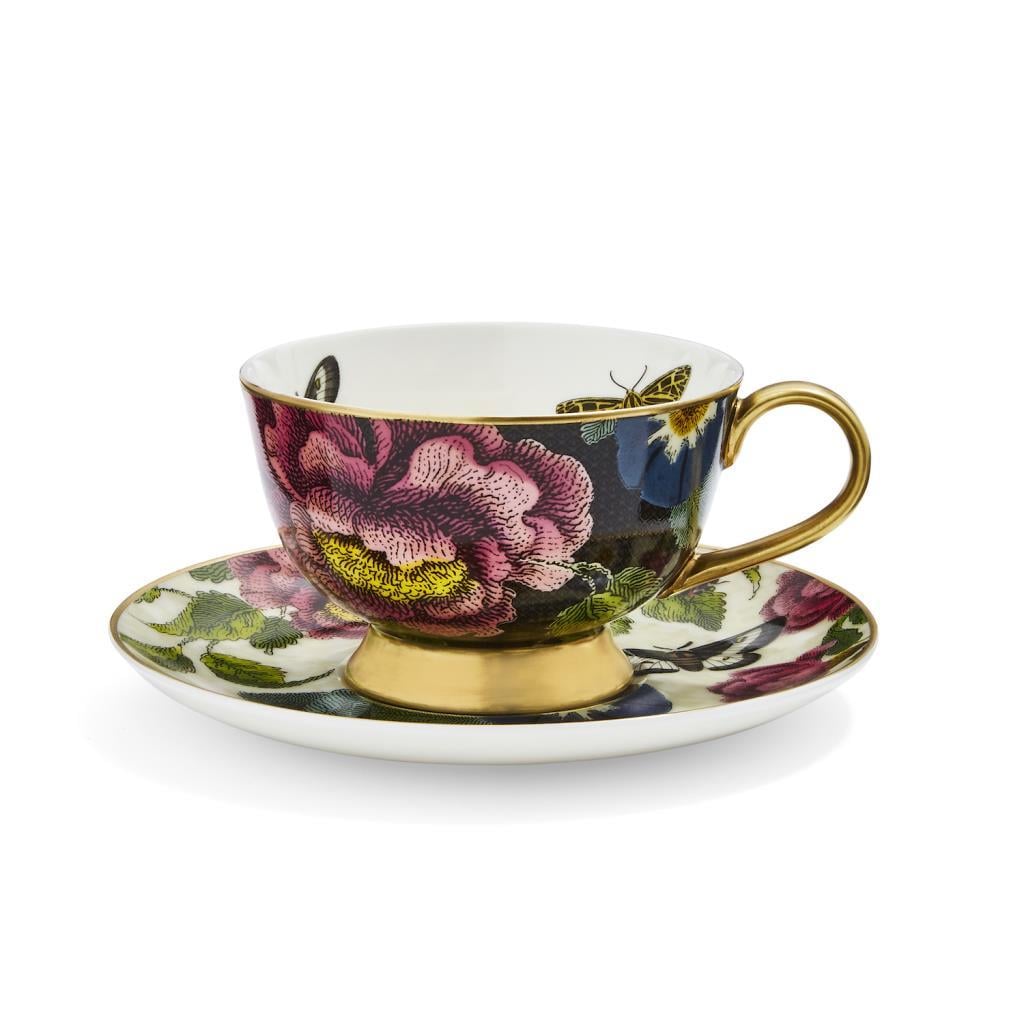 Spode Creatures of Curiosity Siyah&Krem Çay Fincanı