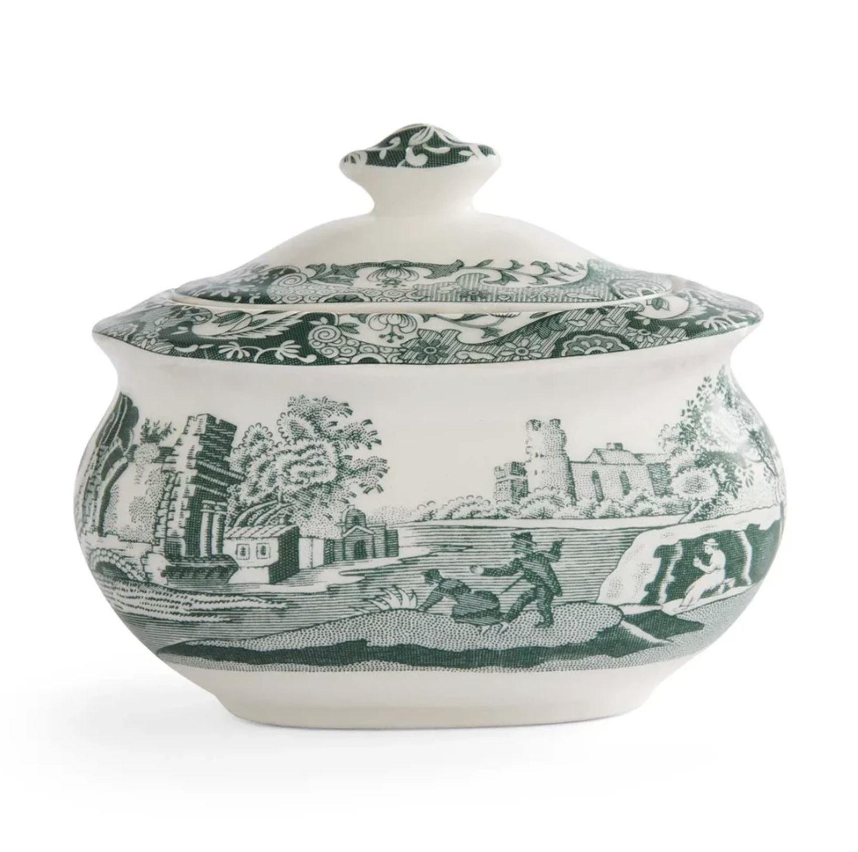 Spode Heritage Green Italian Şekerlik - Kapaklı