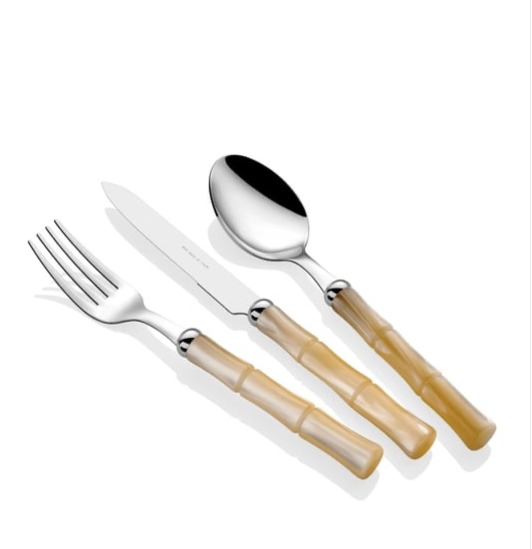 Rivadossi Bamboo Kemik 24 Parça Çatal Bıçak Takımı