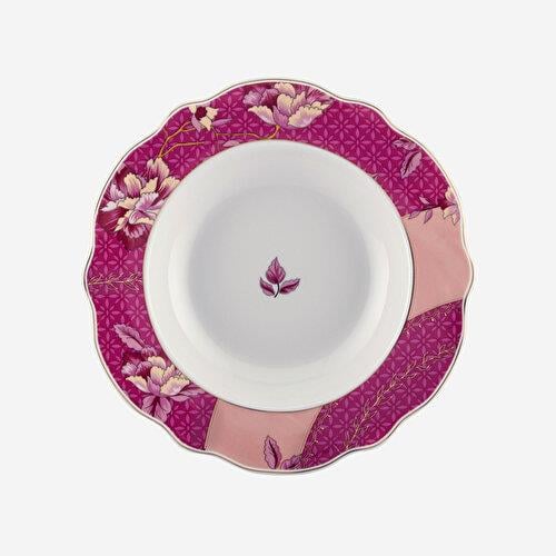 Chiara Alessi Allure Pembe Porselen Çukur Tabak 21 Cm