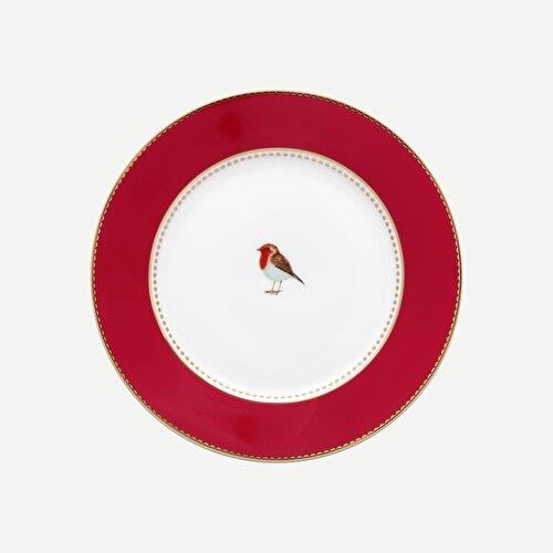 Pip Studio Love Birds Kırmızı Porselen Pasta Tabağı 17 Cm