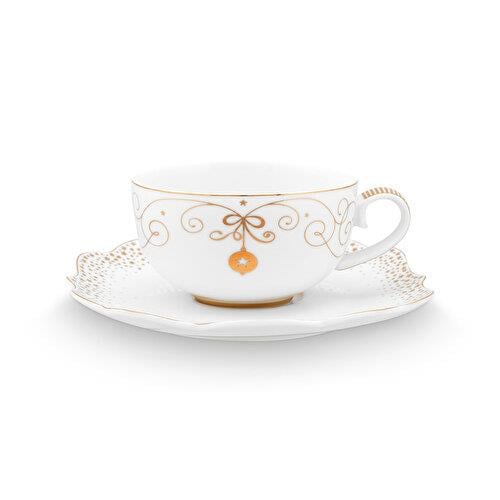 Pip Studio Royal Gold White Beyaz Porselen Çay Fincanı 225 Ml