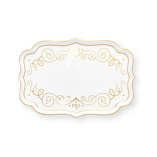 Pip Studio Royal Gold White Beyaz Porselen Tepsi 26 Cm