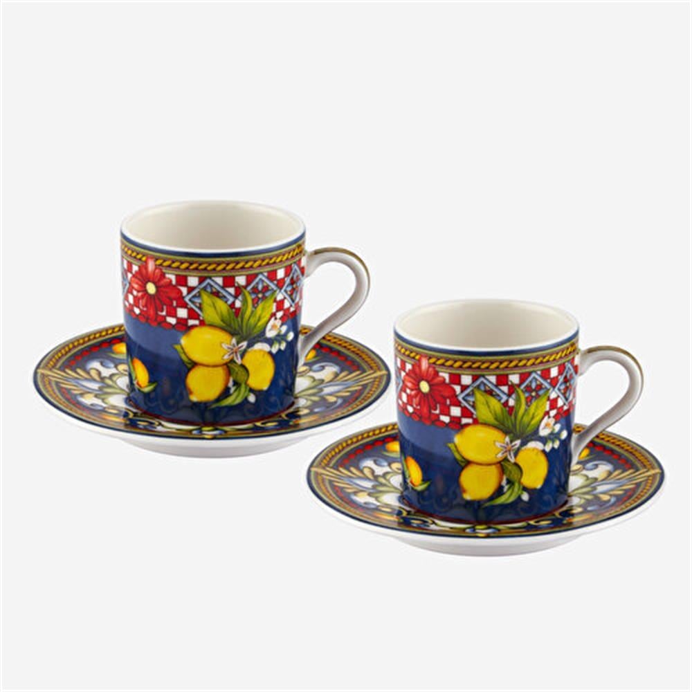 Chiara Alessi Capri Mavi Porselen Kahve Fincan Seti 120 Ml