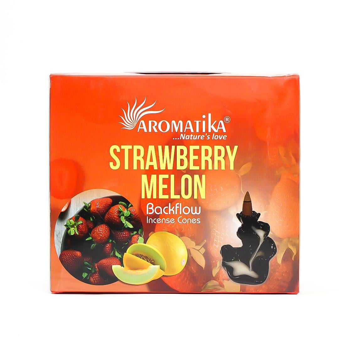 Aromatika Strawberry & Melon Geri Akışlı Şelale Tütsü (Backflow)