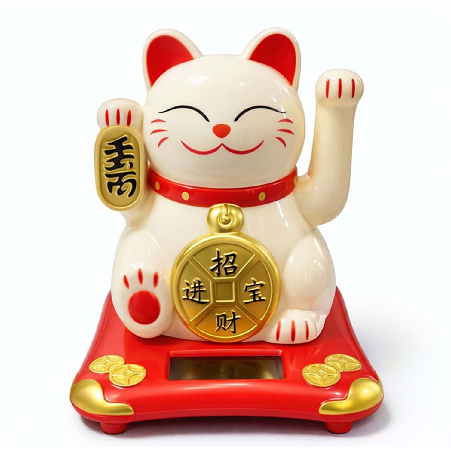 Güneş Enerjili  Şans Kedisi Maneki Neko  Biblo