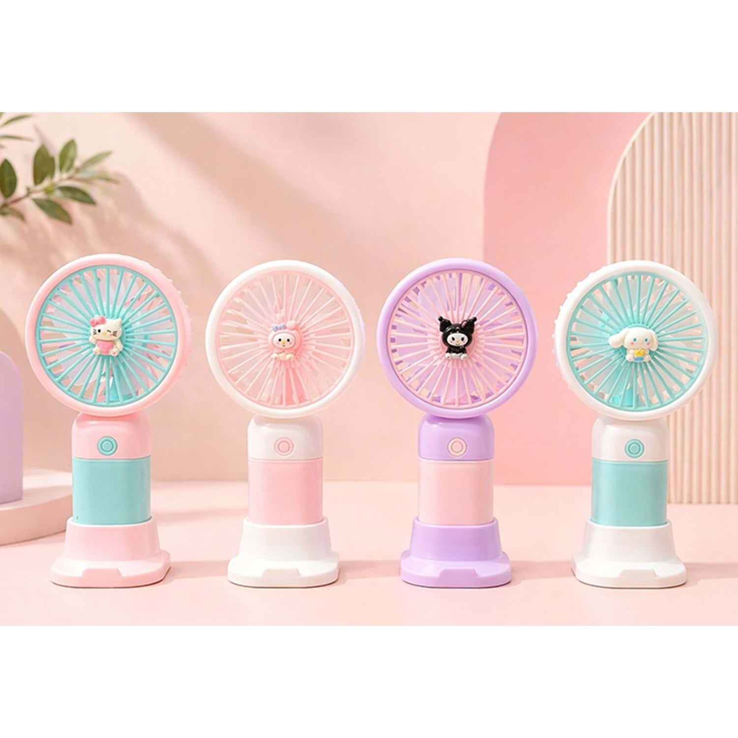 Kuromi Serisi Mini Şarjlı El Fanı 3 Kademeli