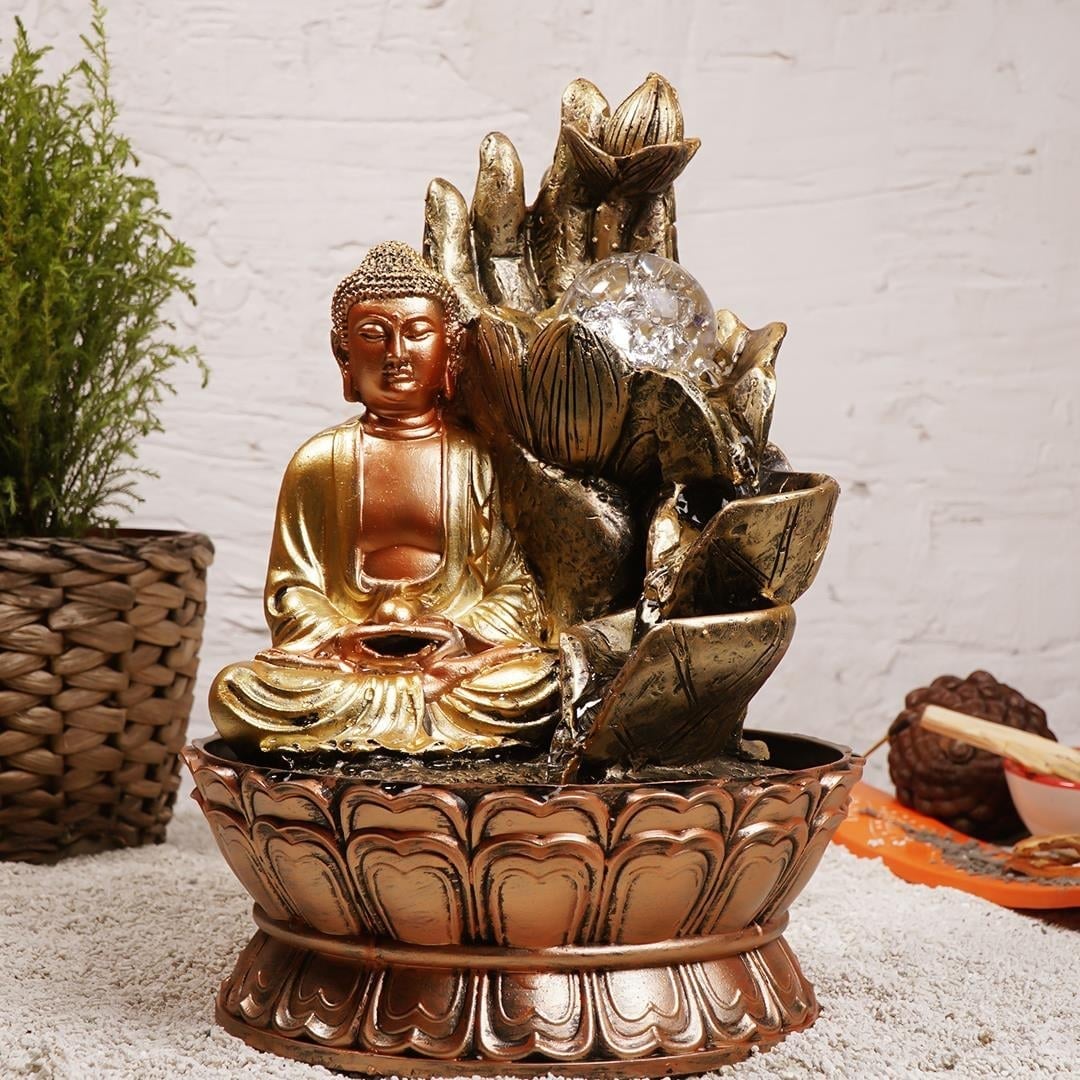 Lord Buddha & Hand Temalı Su Şelalesi