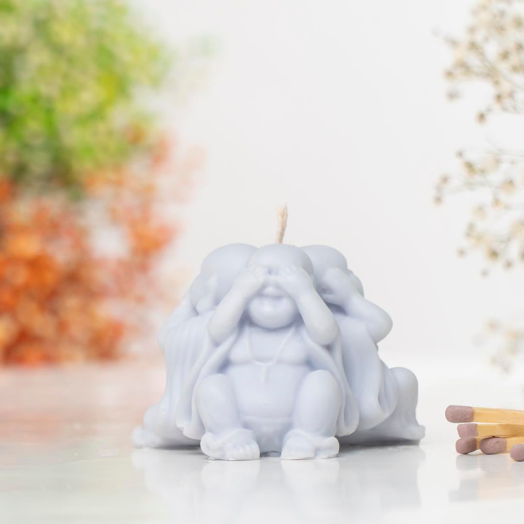 Uç Buddha Temalı Soya Mum