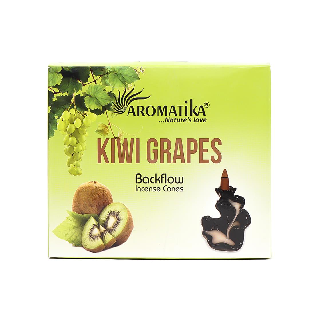 Aromatika Kiwi & Grapes Geri Akışlı Şelale Tütsü (Backflow)