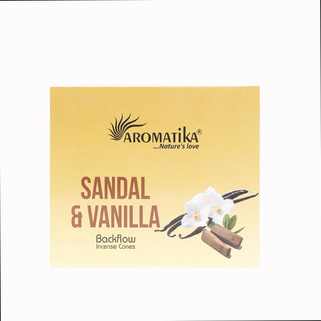 Aromatika Sandal & Vanilla Geri Akışlı Şelale Tütsü (Backflow)