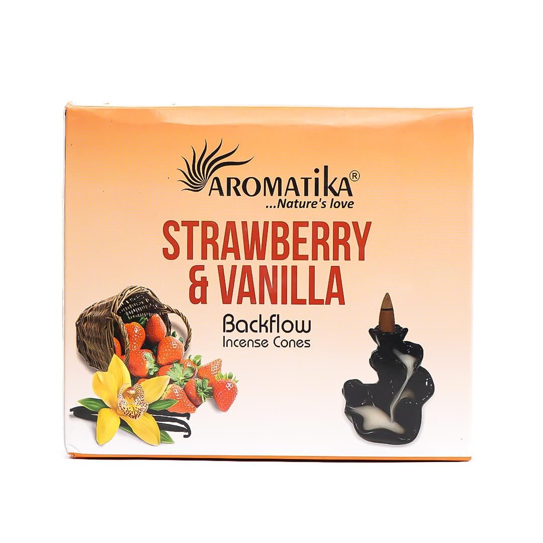 Aromatika Strawberry & Vanilla Geri Akışlı Şelale Tütsü (Backflow)