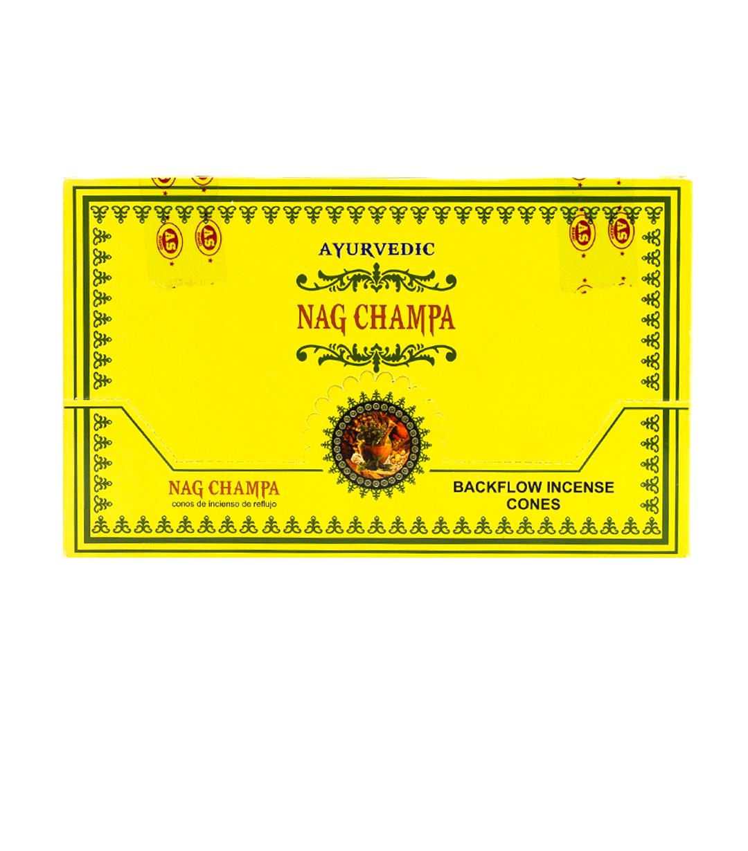 Ayurvedic Nag Champa Geri Akışlı Şelale Tütsü (Backflow)