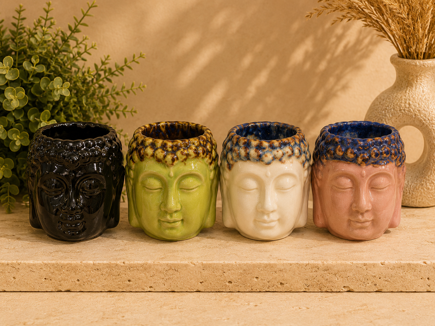 Buddha Kapaksız İthal Seramik Buhurdanlık