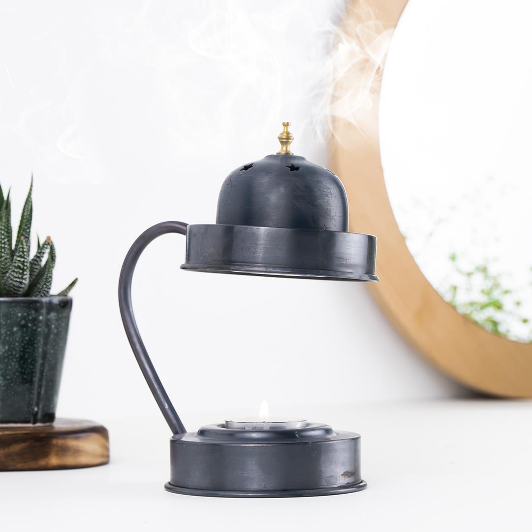 Kubeli Bakır Buhurdanlık Siyah