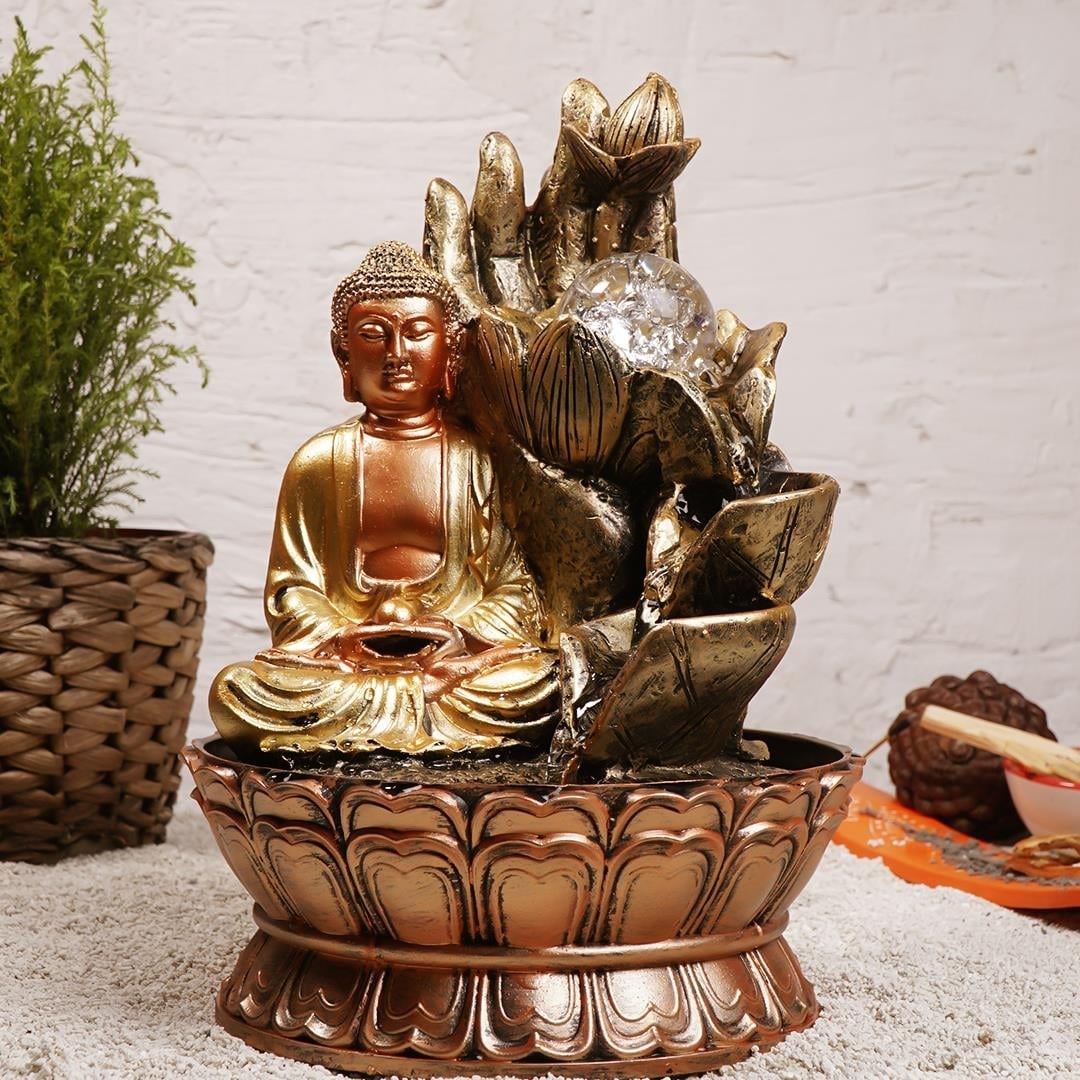 Lord Buddha & Hand Temalı Su Şelalesi