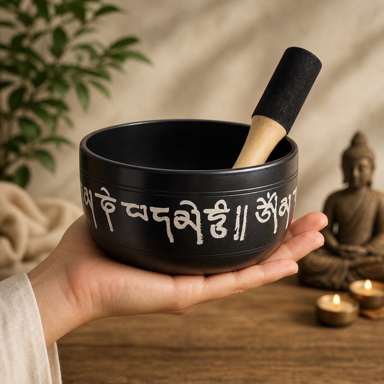 Metal alaşım Tibet Meditasyon Spiritüel Ses Terapi Çanı