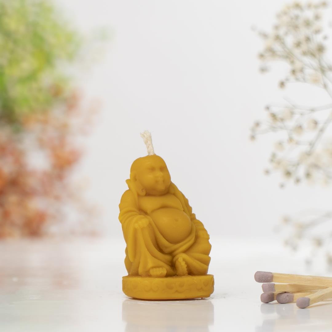 Oturan Buddha Temalı Balmumu Mum