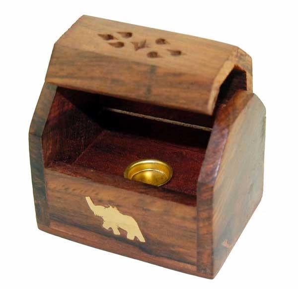 Davudun Yıldızı Temalı Yuvarlak Ahşap Konik Tütsülük