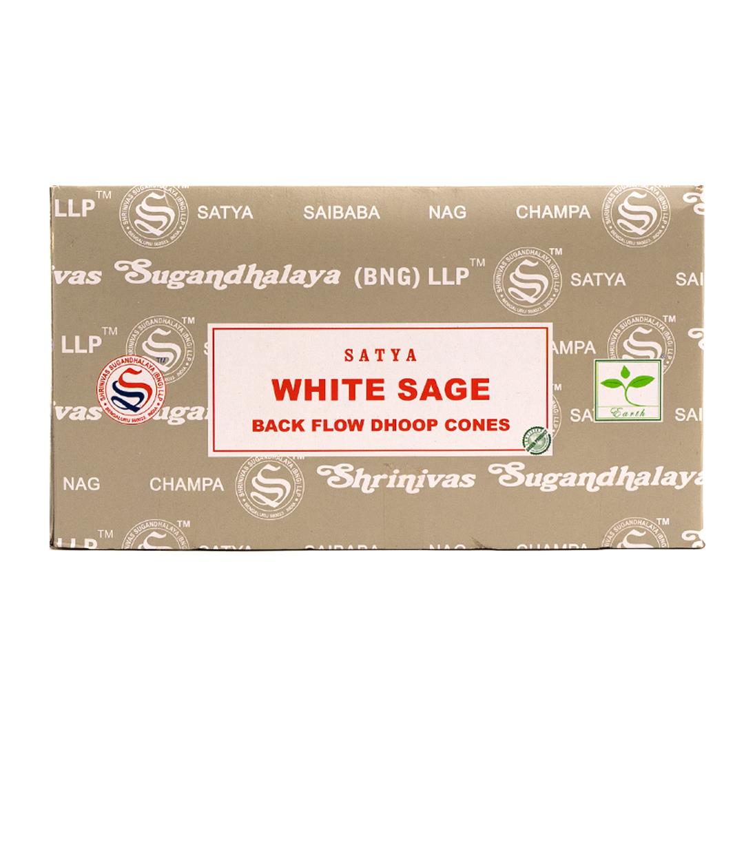 Satya White Sage Geri Akışlı Şelale Tütsü
