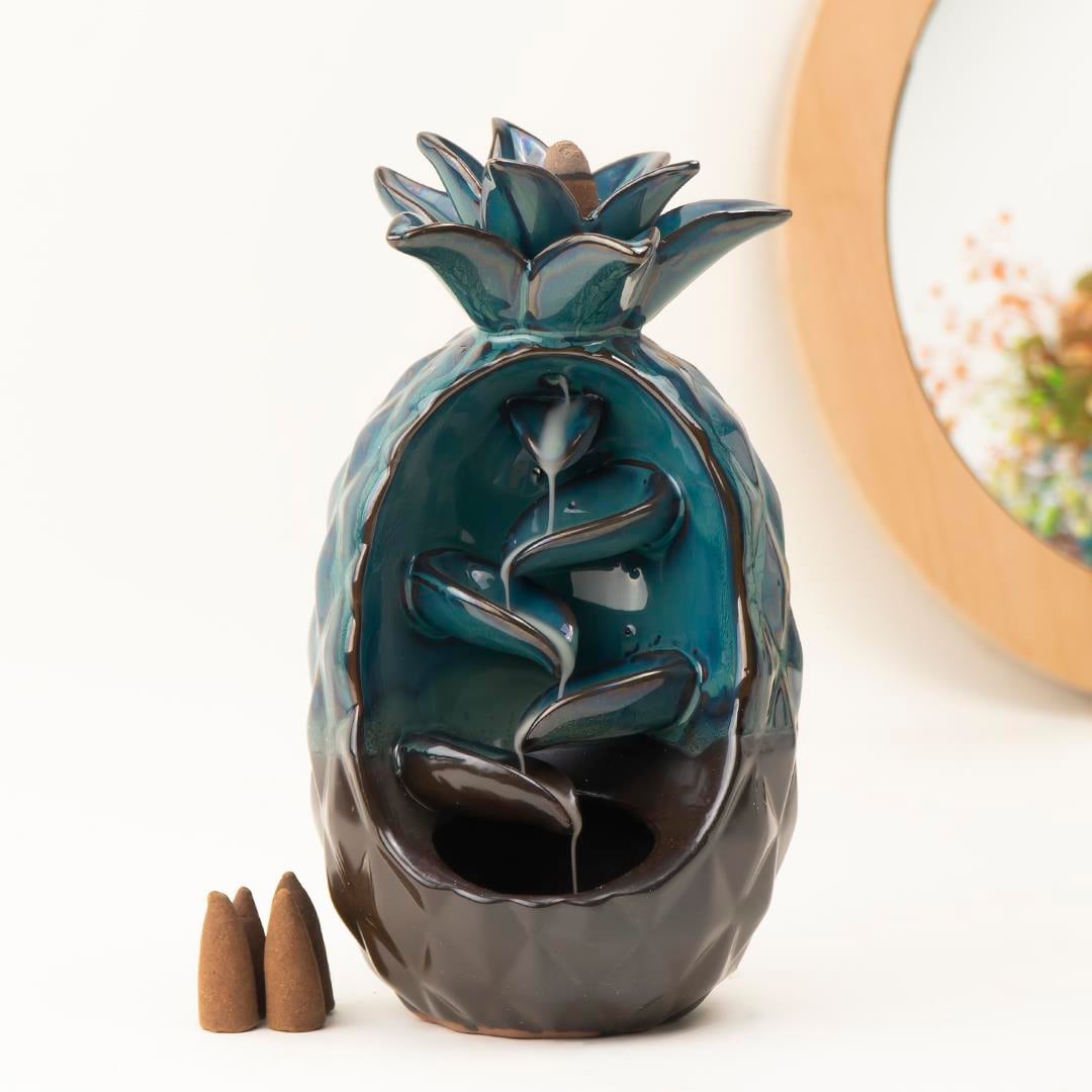 Zen Ananas Temalı Geri Akışlı Şelale Tütsülük 