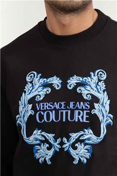 76GAIG02CF01G R LOGO BAROQUE EMBRO SWEATSHIRTS
