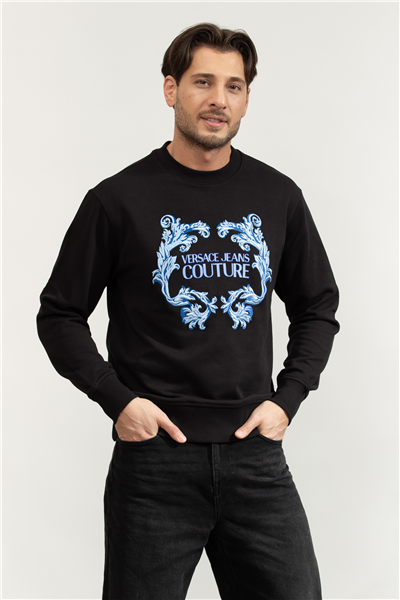 76GAIG02CF01G R LOGO BAROQUE EMBRO SWEATSHIRTS