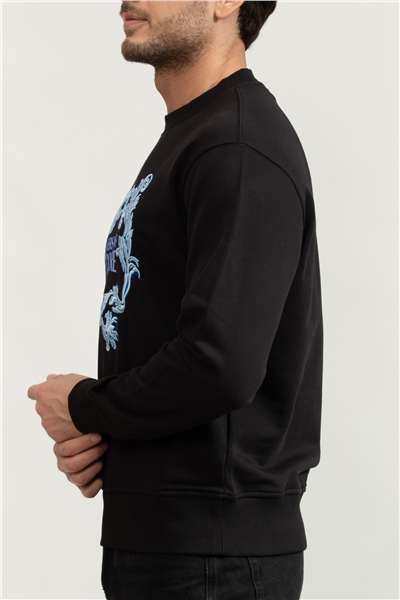 76GAIG02CF01G R LOGO BAROQUE EMBRO SWEATSHIRTS