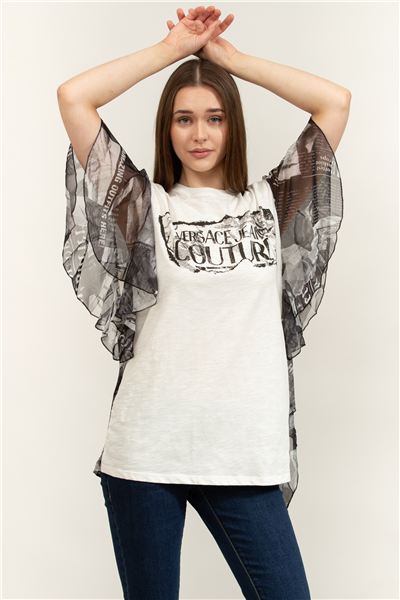 76HAHE03J0123 R LOGO MAGAZINE T-SHIRT