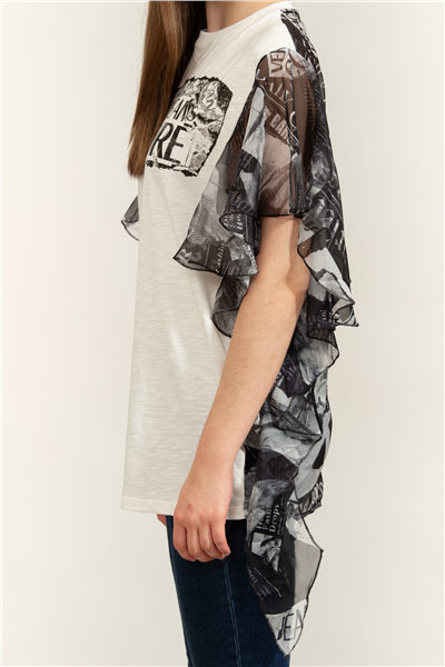 76HAHE03J0123 R LOGO MAGAZINE T-SHIRT