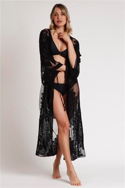 Admas Kadın Kaftan Siyah
