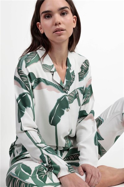 Admas Luxury Leaves Kadın Pijama Takımı Çok Renkli