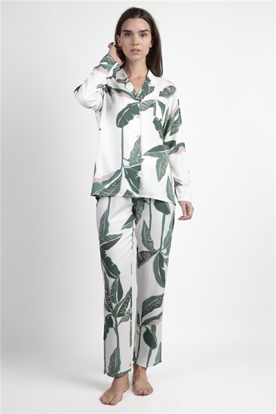 Admas Luxury Leaves Kadın Pijama Takımı Çok Renkli
