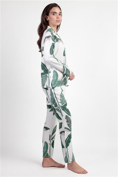 Admas Luxury Leaves Kadın Pijama Takımı Çok Renkli