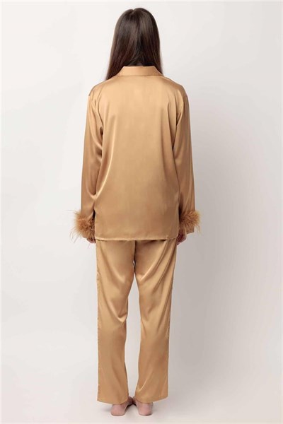 Admas Marabu Luxe Kadın Pijama Takımı Altın