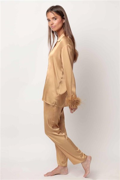 Admas Marabu Luxe Kadın Pijama Takımı Altın