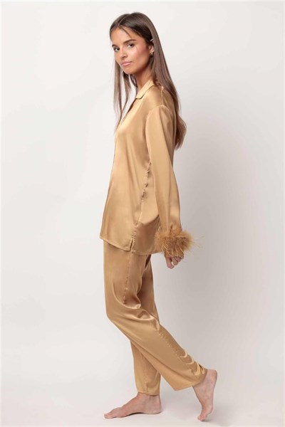 Admas Marabu Luxe Kadın Pijama Takımı Altın