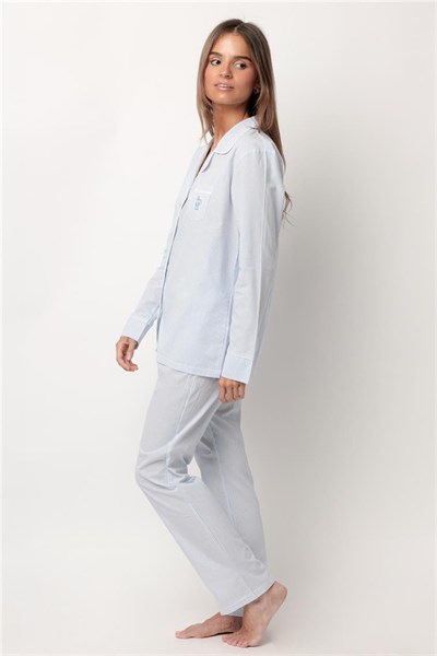 Admas Stripes Home Kadın Pijama Takımı Mavi