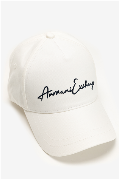 Armani Exchange Erkek Baseball Şapka Beyaz