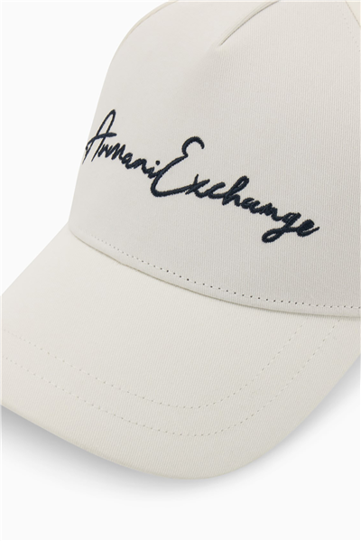 Armani Exchange Erkek Baseball Şapka Beyaz