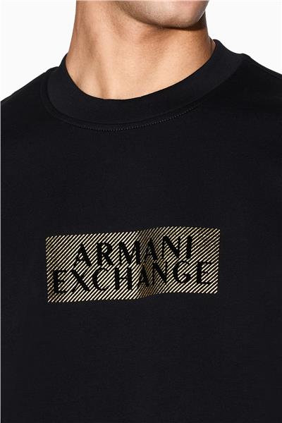 Armani Exchange Erkek Bisiklet Yaka Sweatshirt Siyah