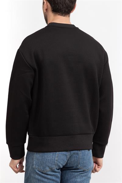 Armani Exchange Erkek Bisiklet Yaka Sweatshirt Siyah