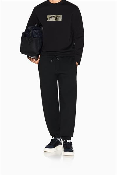 Armani Exchange Erkek Bisiklet Yaka Sweatshirt Siyah