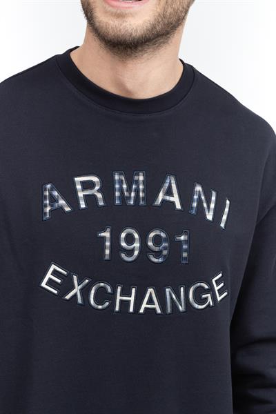 Armani Exchange Erkek Bisiklet Yaka Sweatshirt Lacivert
